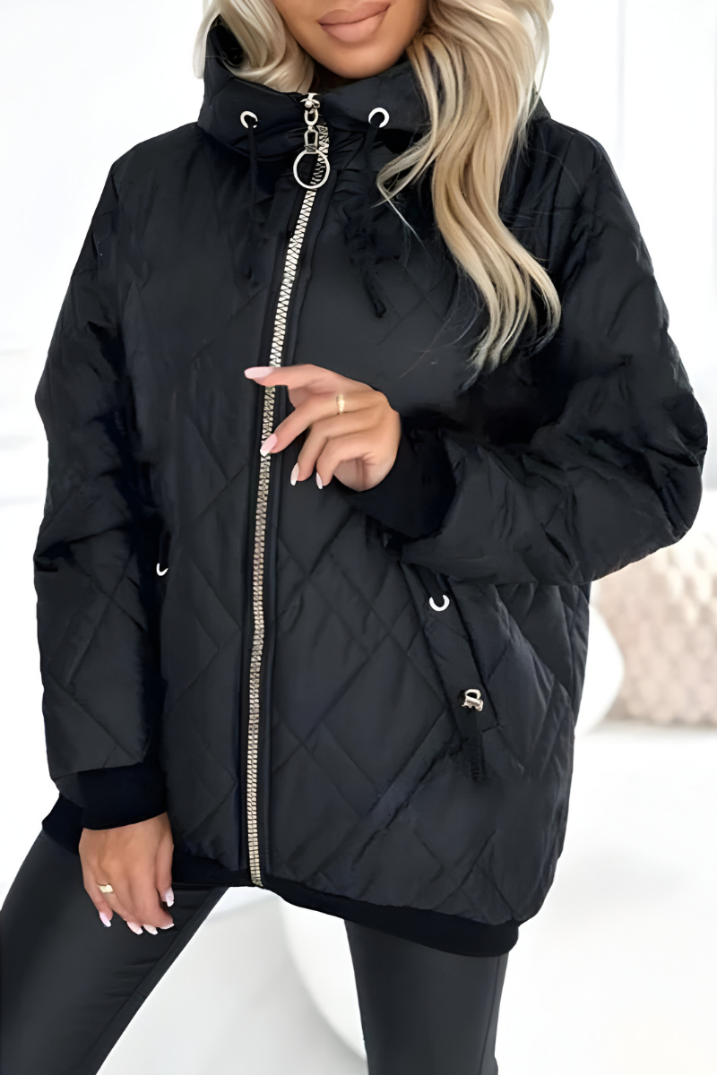 Women's Quilted Winter Jacket – Lightweight Hooded Puffer Jacket