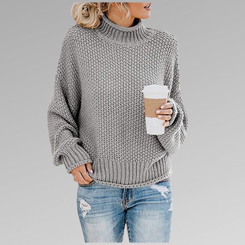 Women's Long Sleeve Winter Sweater – Relaxed Everyday Knit Sweater