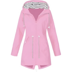 Women's Hooded Rain Jacket – Lightweight Zip-Up Outdoor Jacket