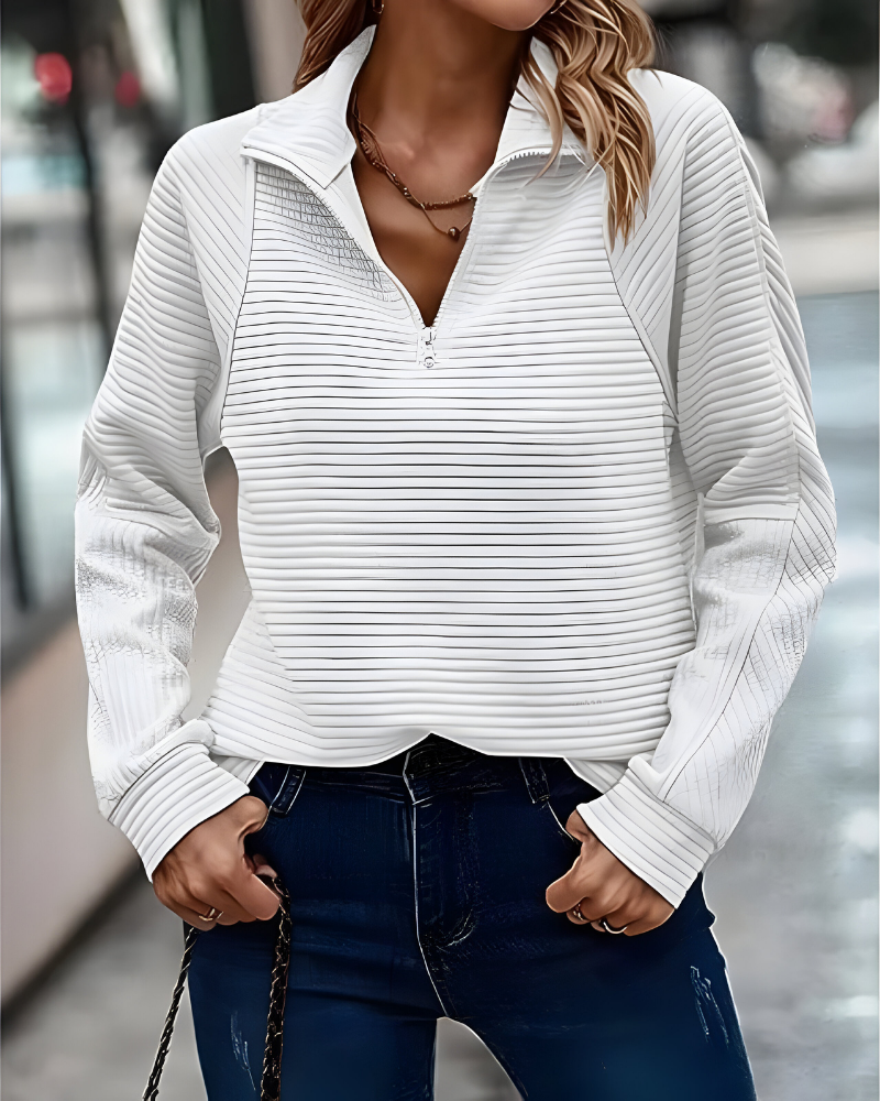 Women's Long Sleeve Casual Sweater – Relaxed Knit Pullover