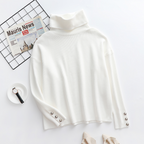 Women's Long Sleeve Turtleneck Sweater – Fitted Winter Knit Sweater