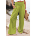 Women's High Waist Casual Pants – Relaxed Wide Leg Pull-On Trousers