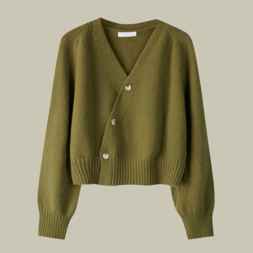 Women's V-Neck Long Sleeve Cardigan – Classic Button Front Cardigan