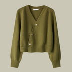 Women's V-Neck Long Sleeve Cardigan – Classic Button Front Cardigan