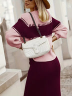 Women's Ribbed Knit Skirt Set – High Neck Sweater Co-Ord