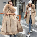Women's Fur Lined Winter Parka – Hooded Longline Coat