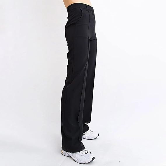 Women's Classic Straight Leg Trousers – High Waist Tailored Pants