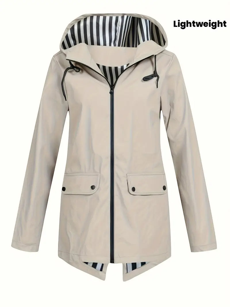 Women's Wind Resistant Hooded Jacket – Lightweight Outdoor Windbreaker