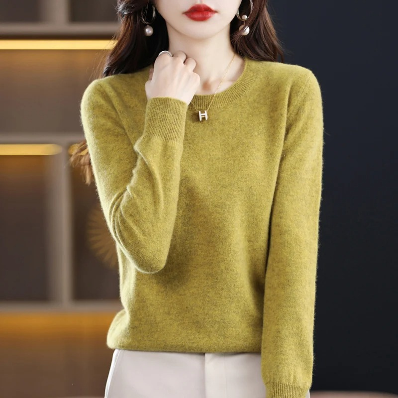 Women's Everyday Crew Neck Sweater – Soft Long Sleeve Knit Pullover