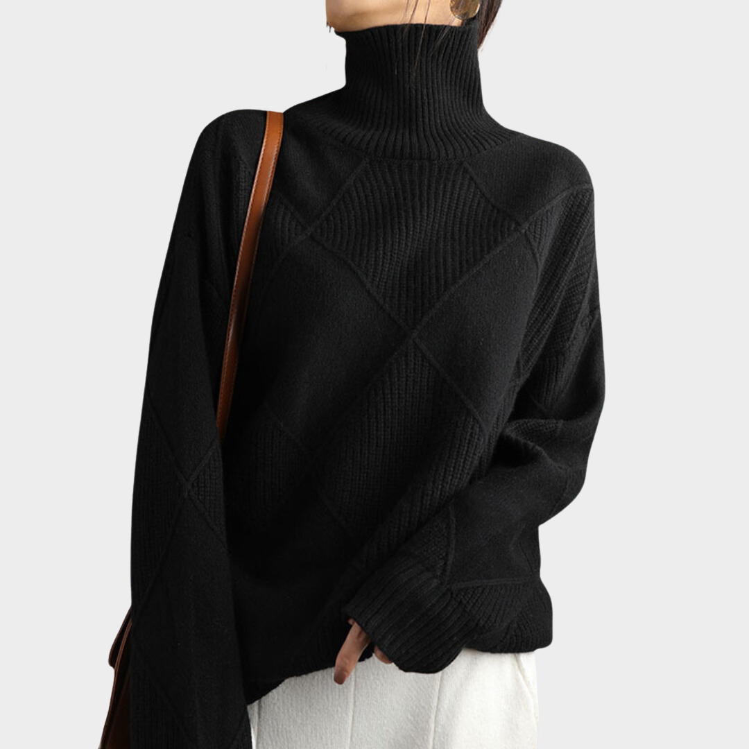 Women's Classic Turtleneck Sweater – High Neck Winter Knit Pullover
