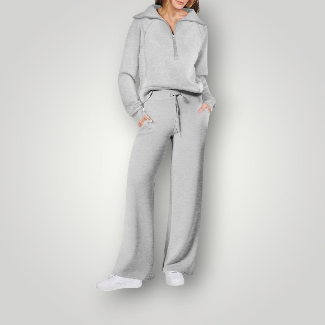 Women's Soft Knit Lounge Set – Relaxed Matching Two-Piece Outfit