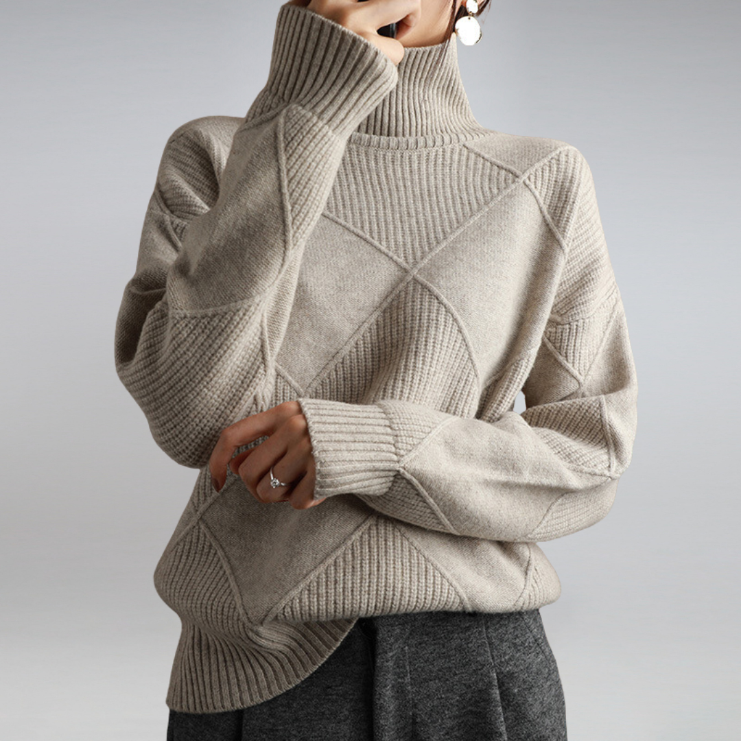 Women's Lightweight Roll Neck Sweater – Fine Knit Jumper