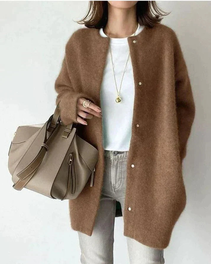 Women's Long Sleeve Open Front Cardigan – Relaxed Layering Cardigan