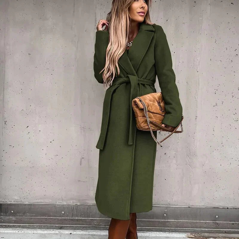 Women's Relaxed Winter Coat – Tailored Long Overcoat