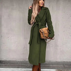 Women's Relaxed Winter Coat – Tailored Long Overcoat