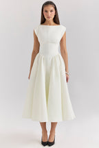 Women's Tailored Wedding Guest Dress – Defined Waist Flowy Occasion Dress
