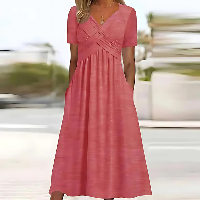 Women's Classic Occasion Midi Dress – Flowy Day-to-Night Dress