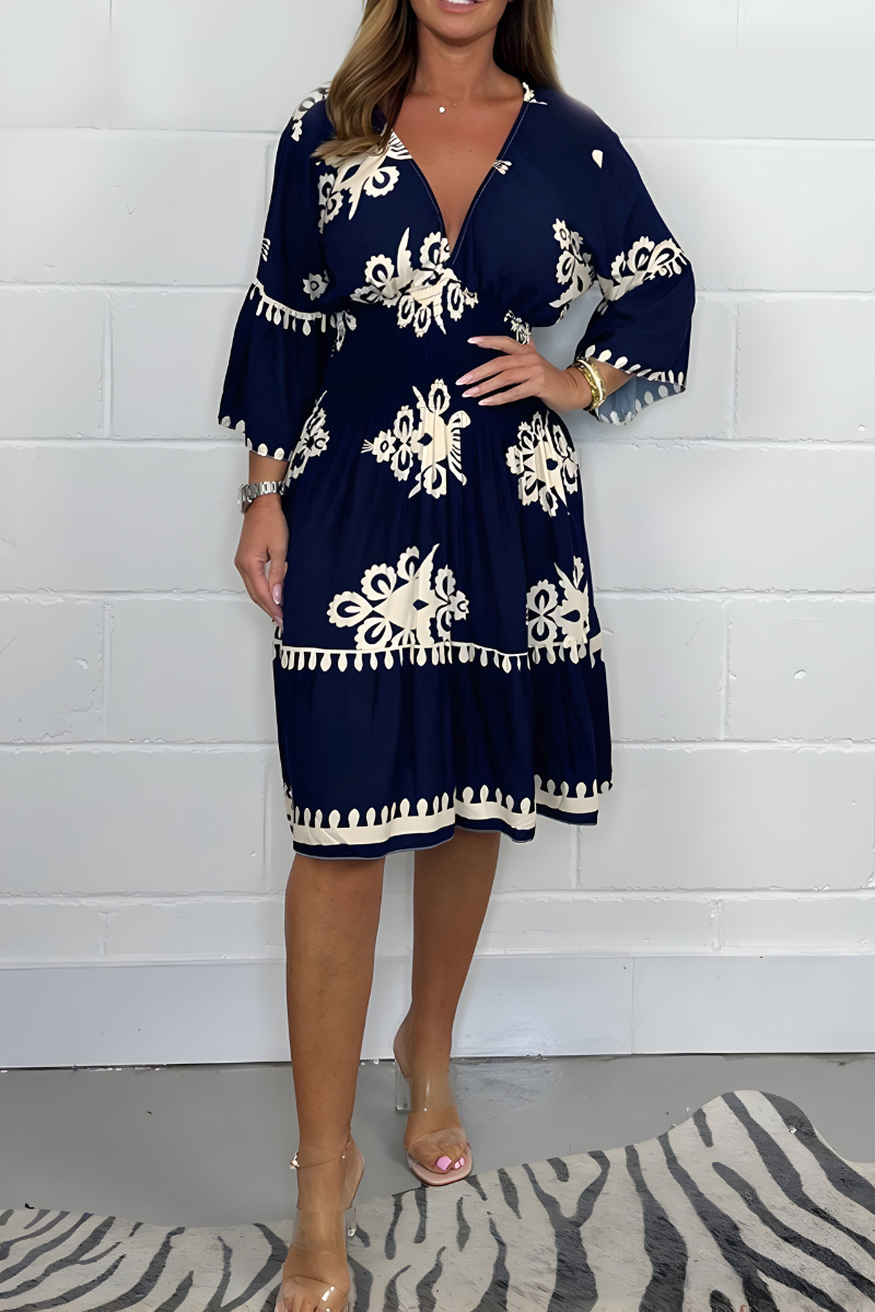 Women's Flowy Boho Occasion Dress – Relaxed Day-to-Evening Dress