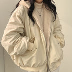 Women's Reversible Winter Jacket – Oversized Hooded Jacket