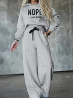 Women's Graphic Hoodie Tracksuit – Wide Leg Lounge Set