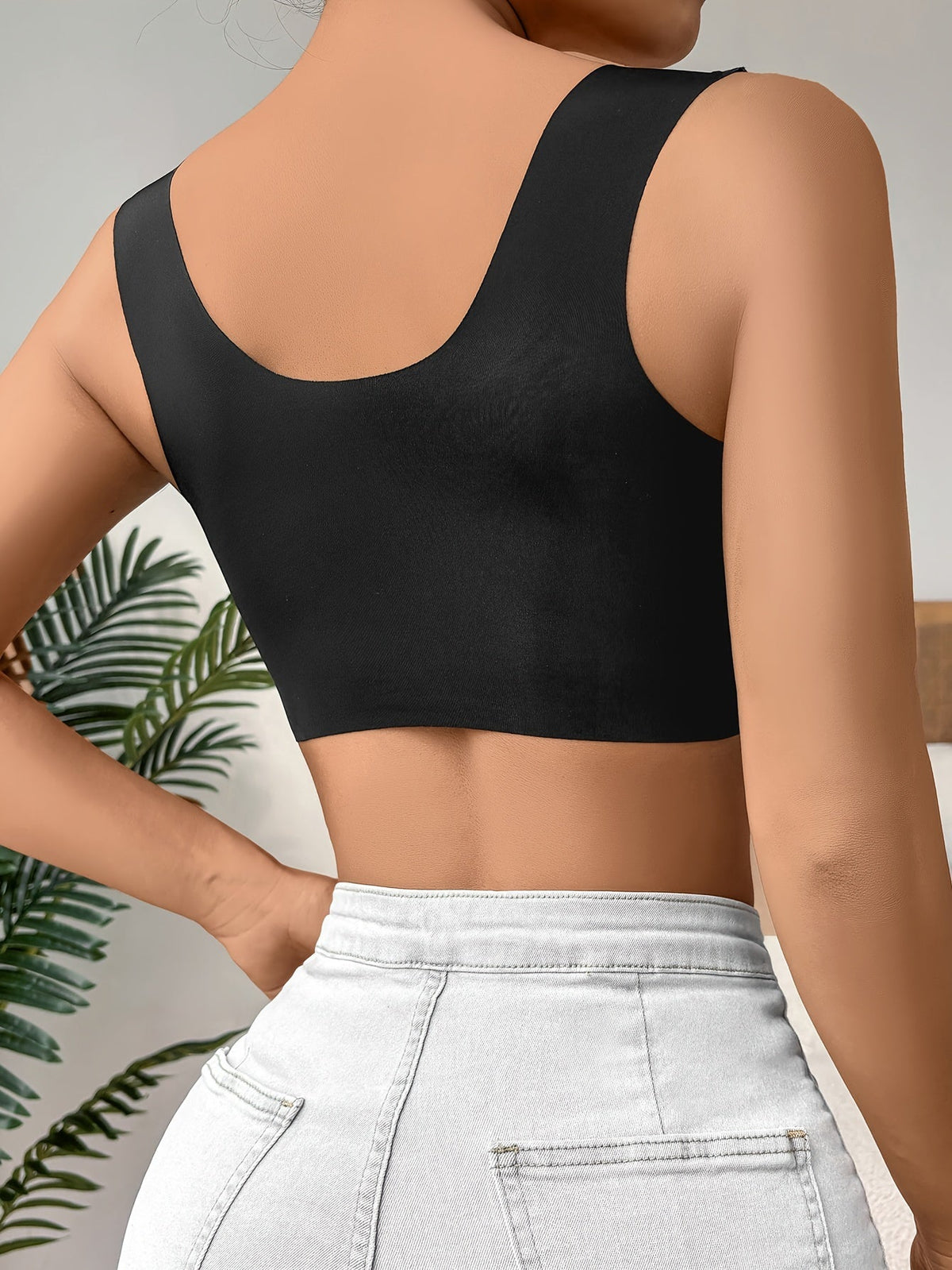 Women's Front Closure Support Bra – Wireless Adjustable Everyday Bra
