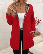 Women's Reversible Leopard Print Coat – Animal Print Statement Outerwear