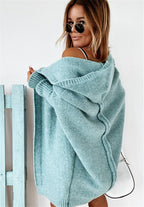 Women's Oversized Longline Cardigan – Relaxed Sleeve Knit Cardigan