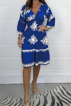 Women's Flowy Boho Occasion Dress – Relaxed Day-to-Evening Dress