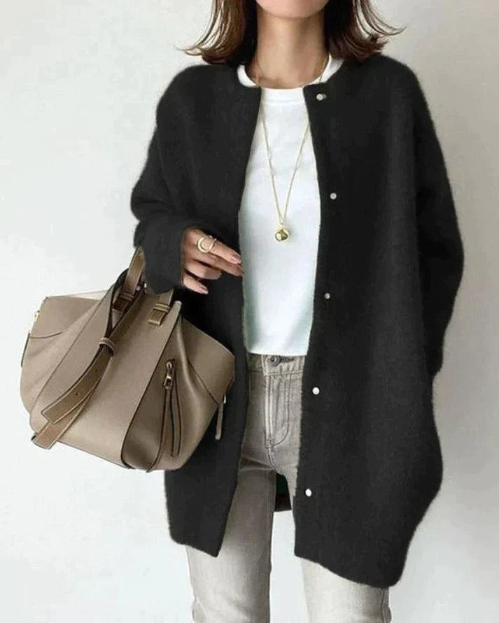 Women's Long Sleeve Open Front Cardigan – Relaxed Layering Cardigan