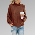Women's Long Sleeve Winter Sweater – Relaxed Everyday Knit Sweater