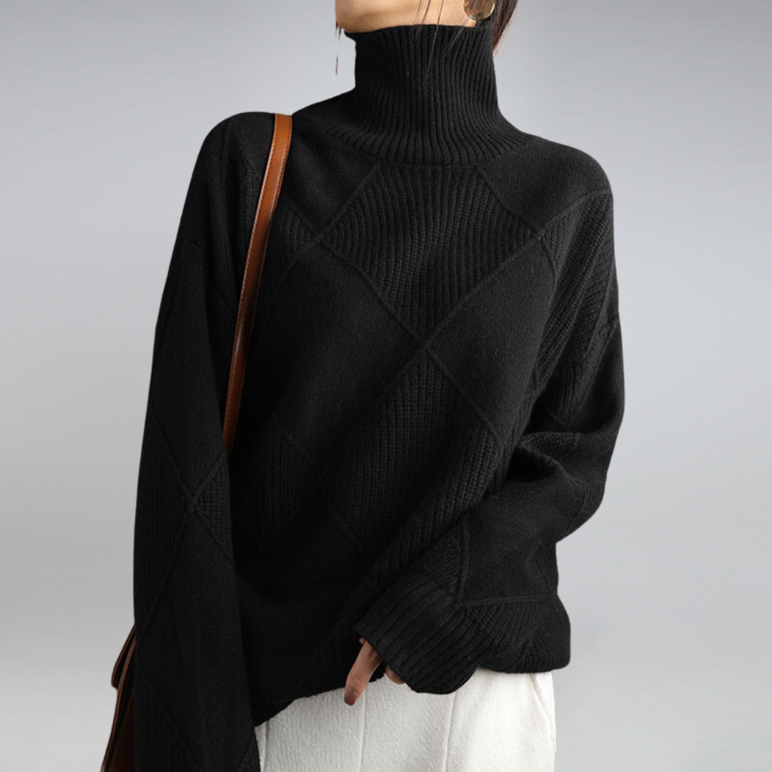 Women's Lightweight Roll Neck Sweater – Fine Knit Jumper