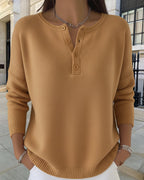 Women's V-Neck Winter Cardigan – Long Sleeve Button Cardigan