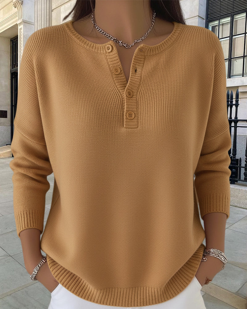 Women's V-Neck Winter Cardigan – Long Sleeve Button Cardigan