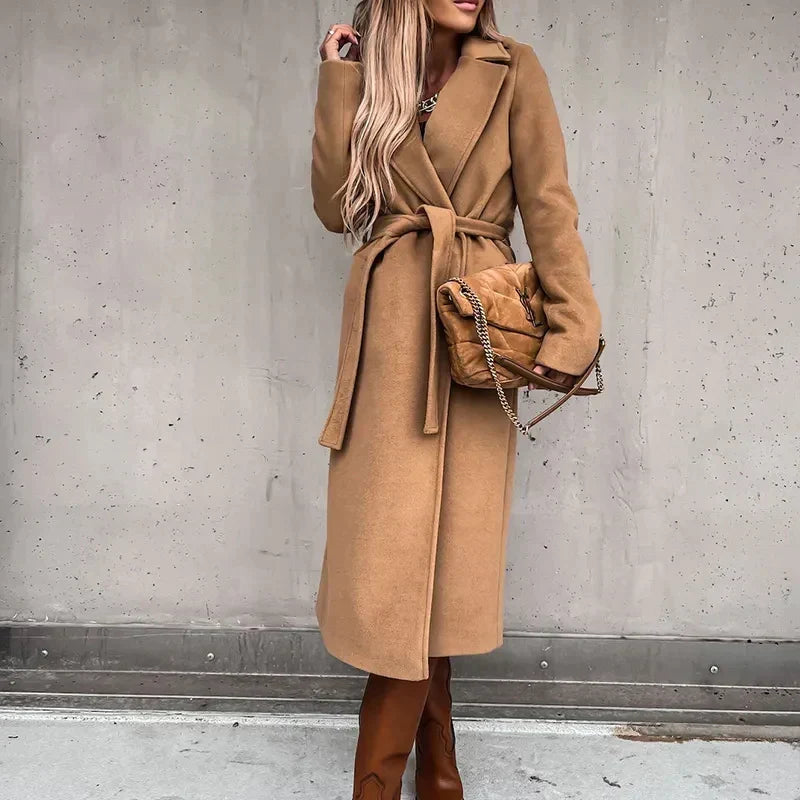 Women's Relaxed Winter Coat – Tailored Long Overcoat