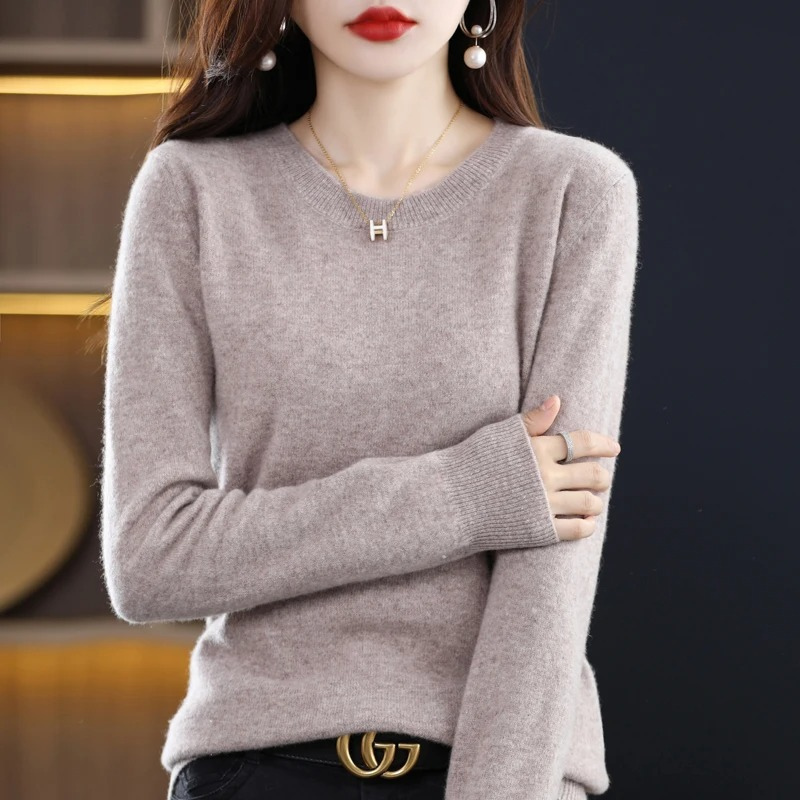 Women's Everyday Crew Neck Sweater – Soft Long Sleeve Knit Pullover
