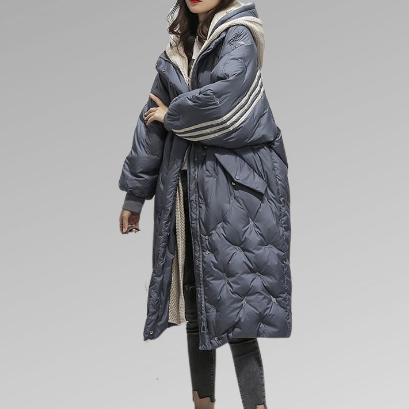 Women's Long Puffer Jacket – Quilted Winter Coat