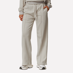 Women's Wide Leg Lounge Pants – Drawstring High Waist Pocket Sweatpants