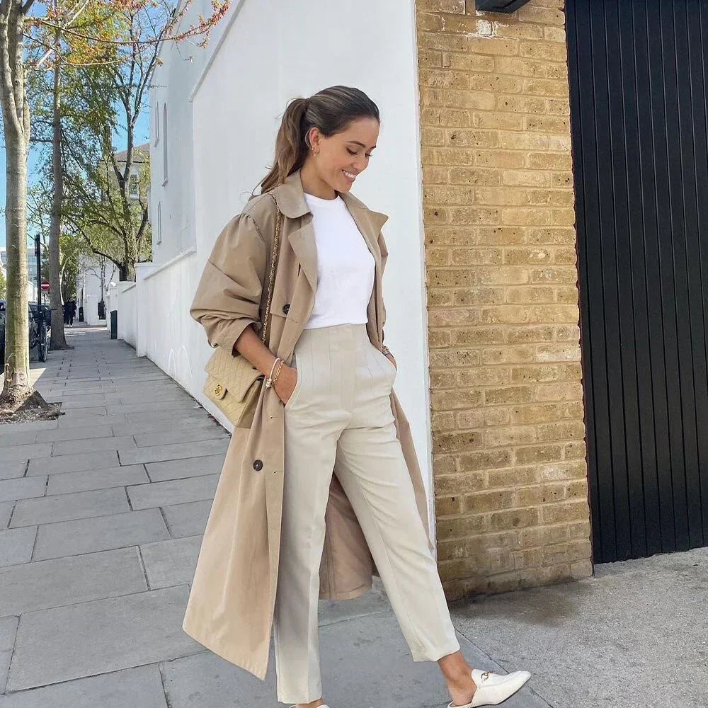 Women's Wrinkle Resistant Dress Pants – Tailored Straight Leg Trousers