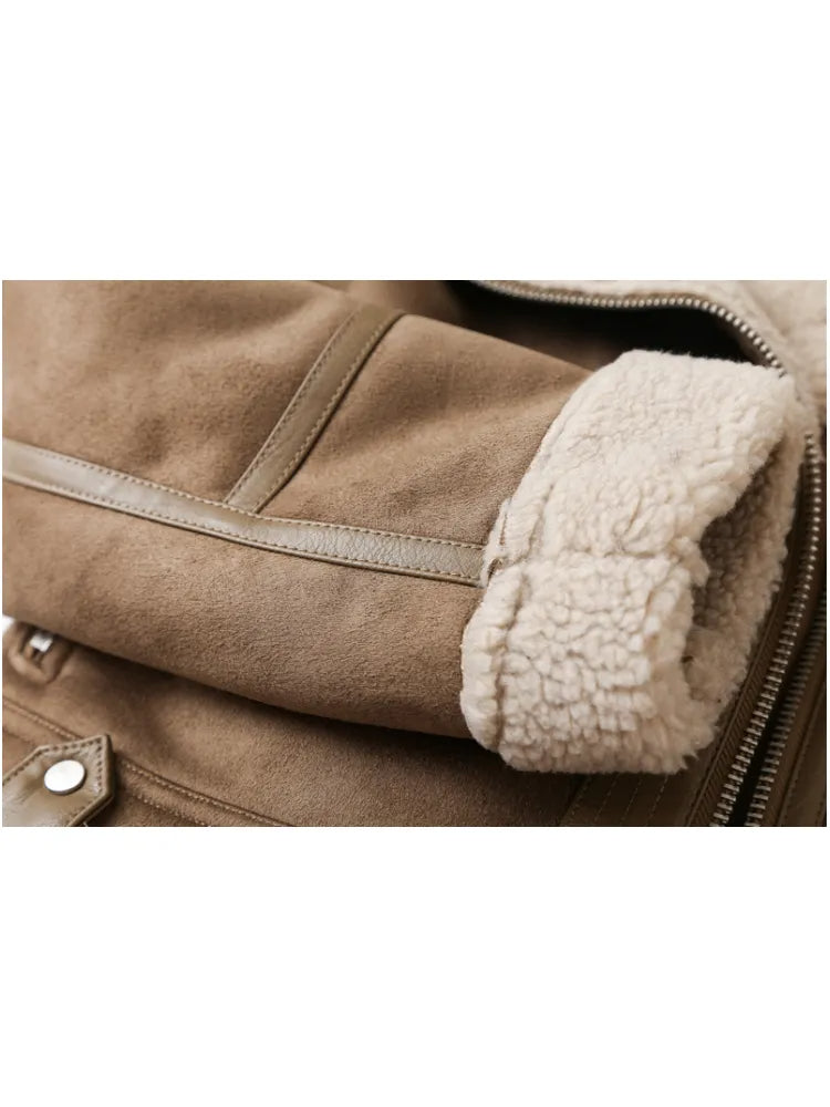 Women's Warm Fleece Jacket – Cropped Zip-Up Winter Jacket