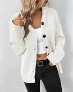 Women's Lace-Up Hooded Cardigan – Casual Long Sleeve Cardigan