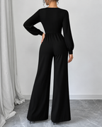 Women's Lace Detail Formal Jumpsuit – Fitted Evening Party Jumpsuit