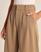 Women's Fitted Flared Pants – High Rise Flare Leg Dress Trousers