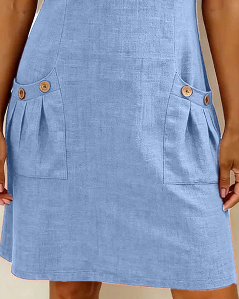 Women's A-Line Zip Front Dress – Flared Day Dress