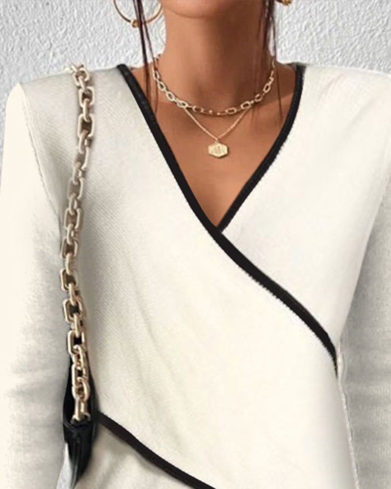 Women's V-Neck Pullover Sweater – Fine Knit Everyday Sweater