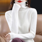 Women's Turtleneck Winter Sweater – Classic Roll Neck Knit Sweater