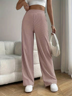 Women's Casual Relaxed Fit Trousers – Autumn Winter Everyday Pants