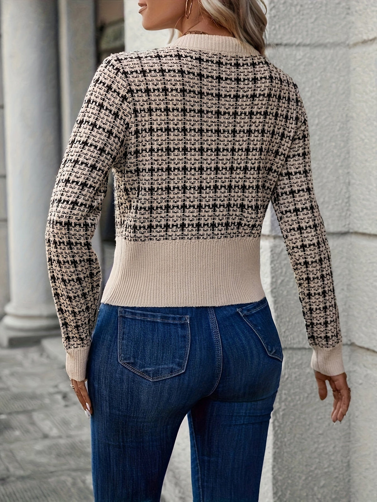 Women's Short Sleeve Cropped Cardigan – Tailored Button Cardigan