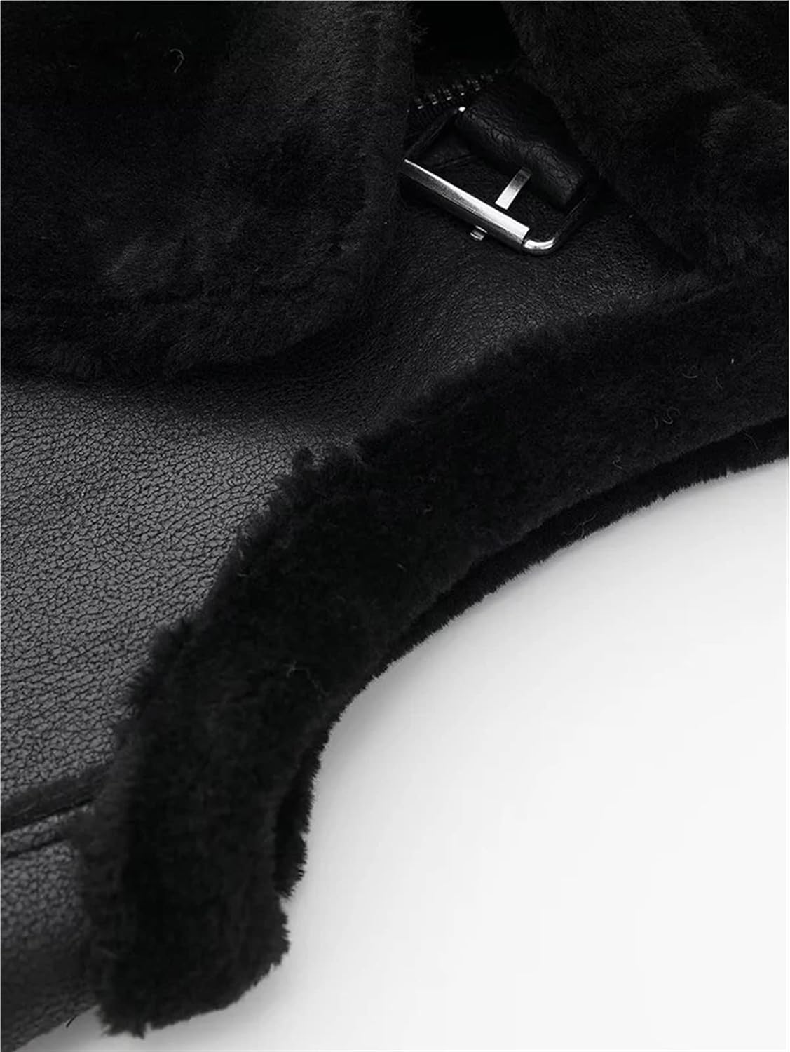 Women's Sleeveless Faux Leather Vest – Fur Lined Winter Gilet