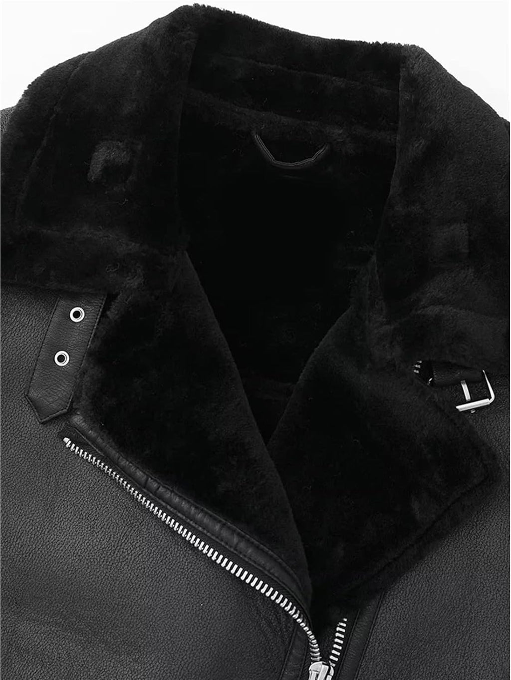 Women's Sleeveless Faux Leather Vest – Fur Lined Winter Gilet