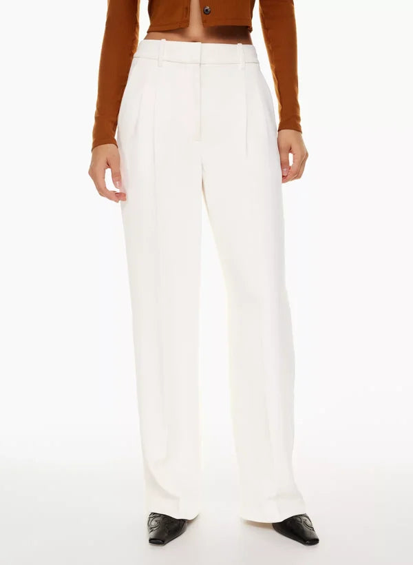 Women's Pleated Wide Leg Pants – High Waist Flowy Dress Trousers